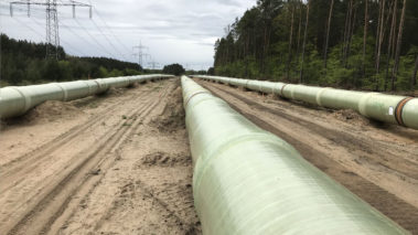 GRP skids DN 1400 to the east of Berlin