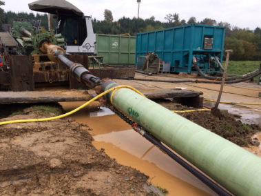 Pipe with total length 132 of metres successfully pulled-in in stony ground