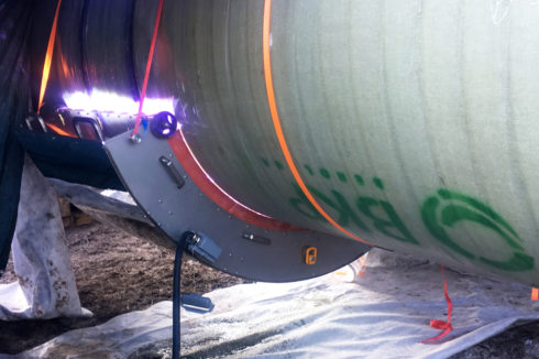 Weld coating by means of UV cover