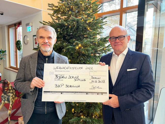 BKP Berolina Spende 2022 Björn Schuluz Stiftung